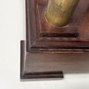 Piedistallo in legno e ottone, metà 1800 ca.