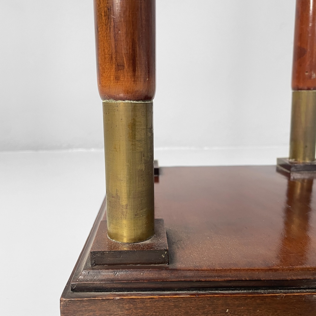 Piedistallo in legno e ottone, metà 1800 ca.