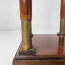 Piedistallo in legno e ottone, metà 1800 ca.