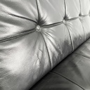 Poltrone in pelle nera e acciaio, 1970 ca.