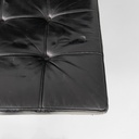 Poltrone in pelle nera e acciaio, 1970 ca.