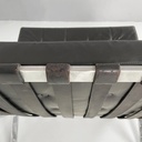 Poltrone in pelle nera e acciaio, 1970 ca.