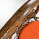 Poltrone a pozzetto in rattan, 1970 ca.