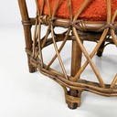 Poltrone a pozzetto in rattan, 1970 ca.