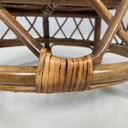 Poltrone a pozzetto in rattan, 1970 ca.