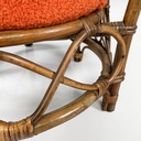 Poltrone a pozzetto in rattan, 1970 ca.