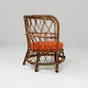 Poltrone a pozzetto in rattan, 1970 ca.