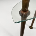 Consolle a tre piani in metallo e vetro, 1920 ca.