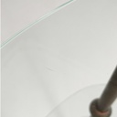 Consolle a tre piani in metallo e vetro, 1920 ca.