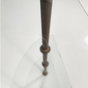 Consolle a tre piani in metallo e vetro, 1920 ca.