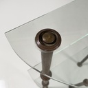 Consolle a tre piani in metallo e vetro, 1920 ca.