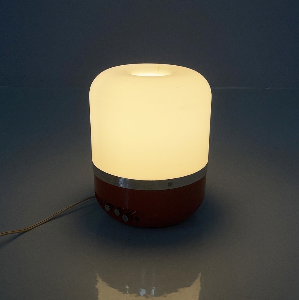 Lampada da tavolo radio di Adriano Rampoldi per Europhon, 1970 ca.