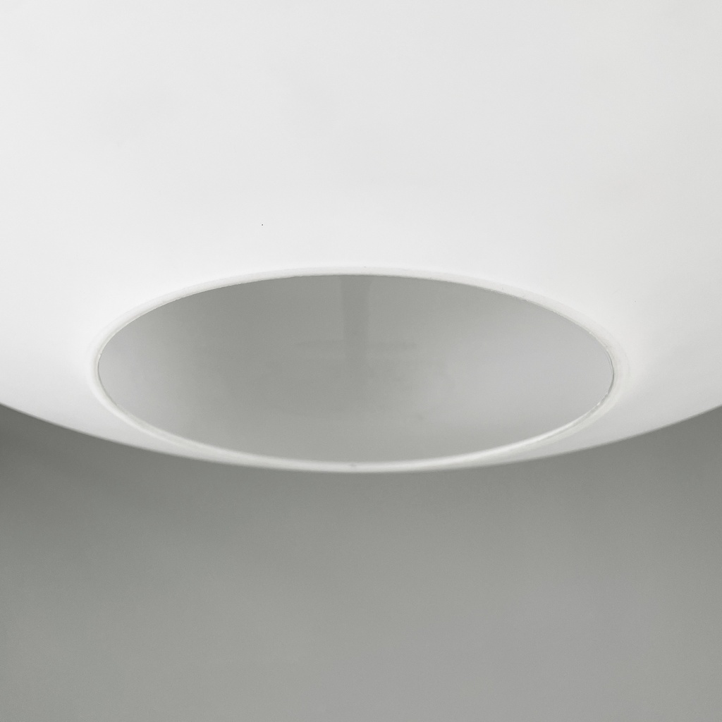 Lampadario in vetro opalino, 1950 ca.