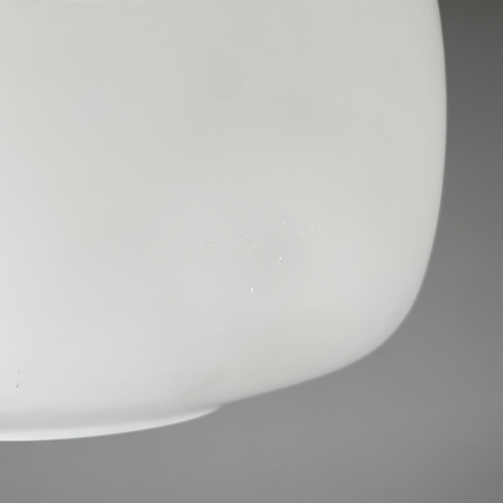 Lampadario in vetro opalino, 1950 ca.