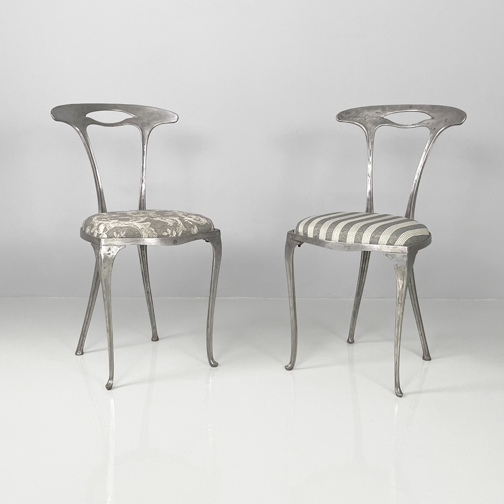 Sedie in tessuto e metallo di Palladio, 1950 ca.