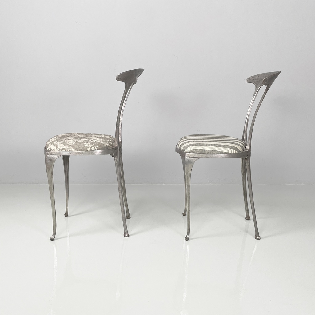 Sedie in tessuto e metallo di Palladio, 1950 ca.