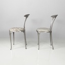 Sedie in tessuto e metallo di Palladio, 1950 ca.