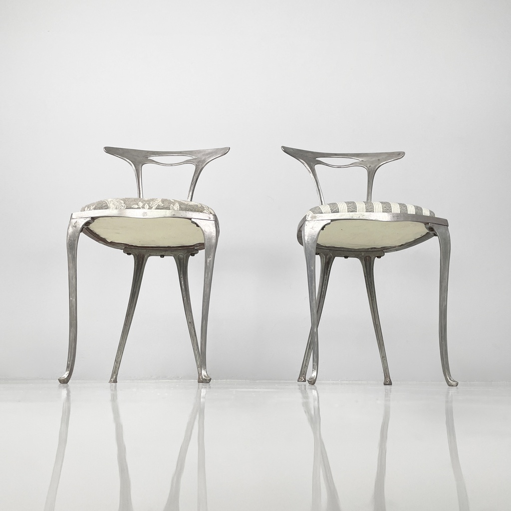 Sedie in tessuto e metallo di Palladio, 1950 ca.