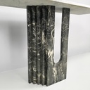 Consolle in marmo verde e bianco, 1980 ca.