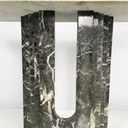 Consolle in marmo verde e bianco, 1980 ca.