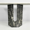 Consolle in marmo verde e bianco, 1980 ca.