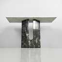 Consolle in marmo verde e bianco, 1980 ca.