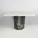 Consolle in marmo verde e bianco, 1980 ca.