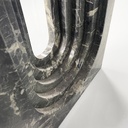 Consolle in marmo verde e bianco, 1980 ca.