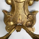 Applique in legno dorato e specchio, 1700 ca.