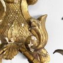 Applique in legno dorato e specchio, 1700 ca.