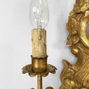 Applique in legno dorato e specchio, 1700 ca.