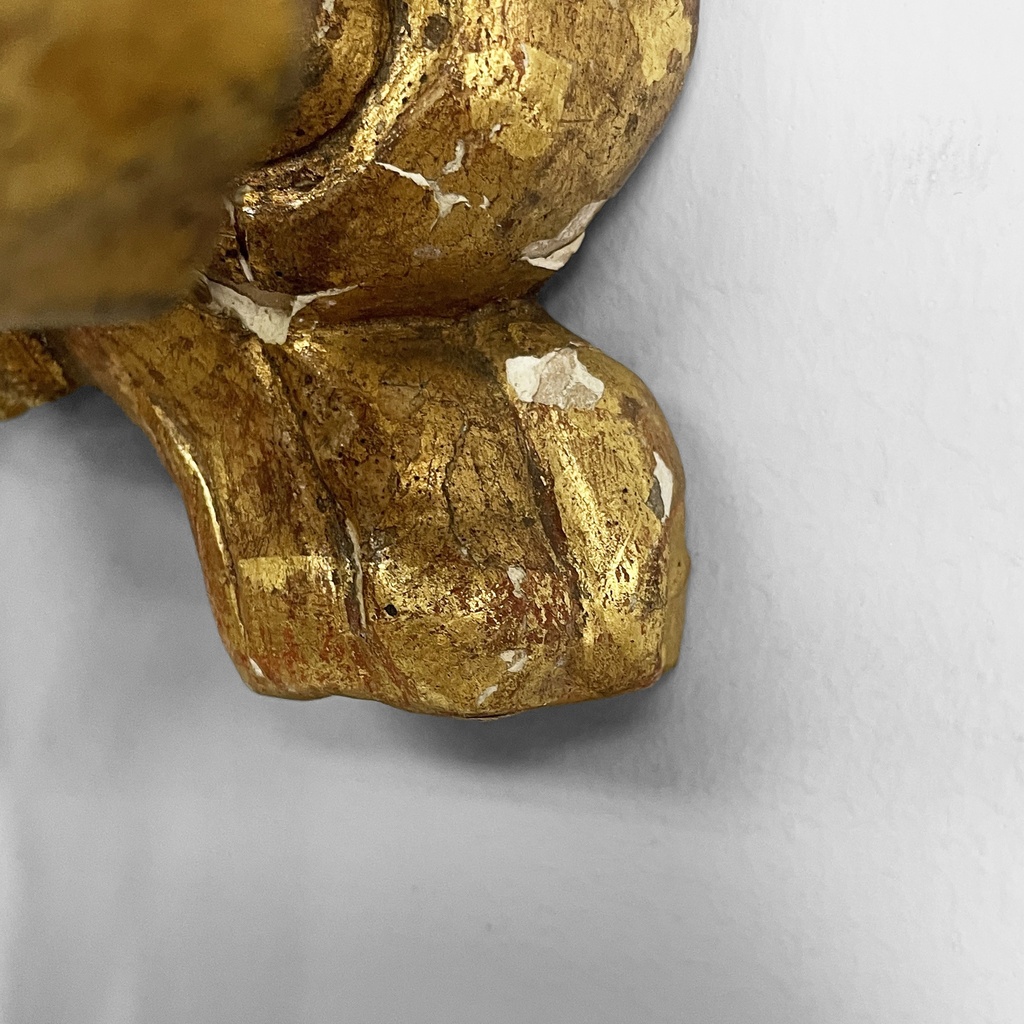 Applique in legno dorato e specchio, 1700 ca.