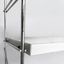 Libreria modulare da parete in acciaio e metallo bianco, 1980 ca.