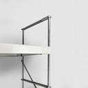 Libreria modulare da parete in acciaio e metallo bianco, 1980 ca.