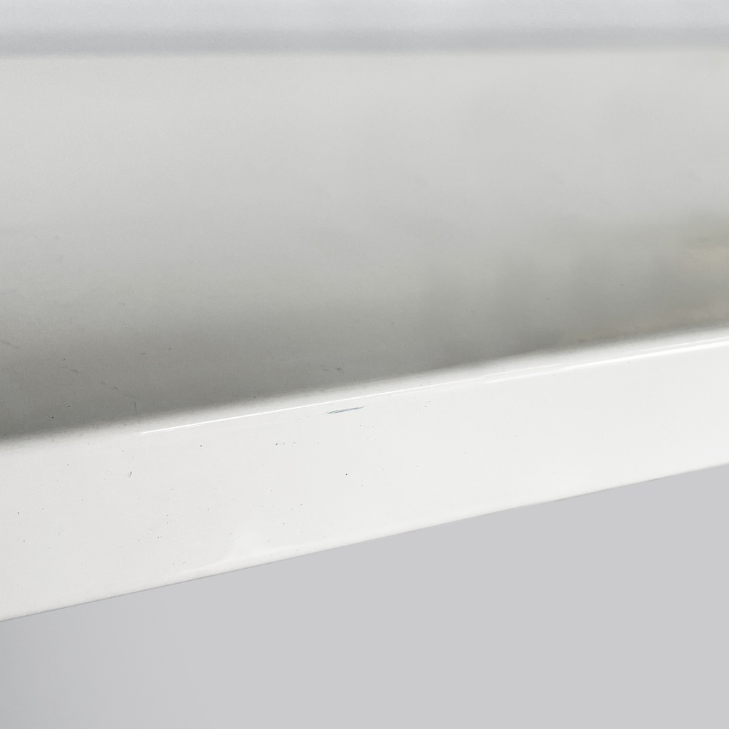 Libreria modulare da parete in acciaio e metallo bianco, 1980 ca.