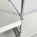 Libreria modulare da parete in acciaio e metallo bianco, 1980 ca.