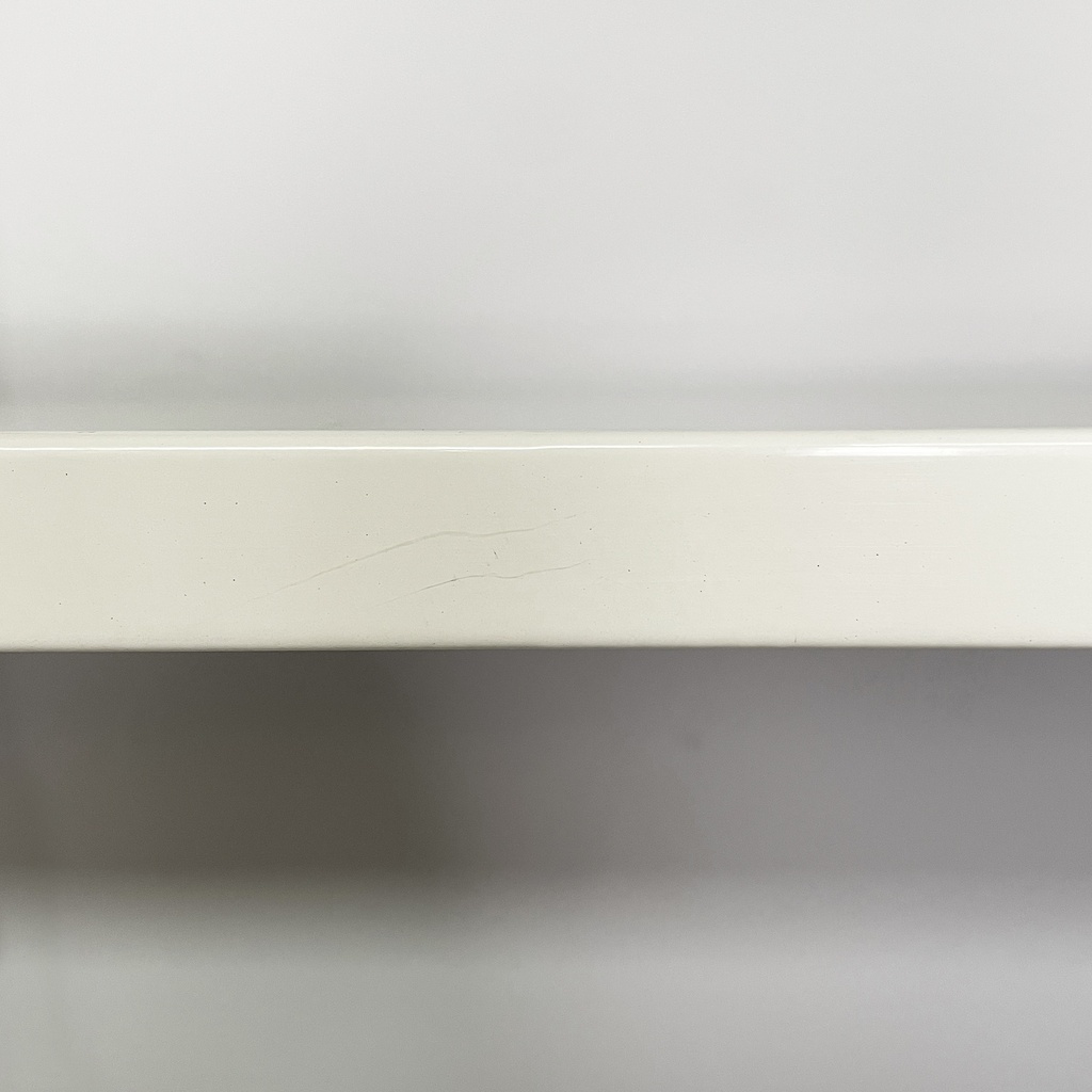 Libreria modulare da parete in acciaio e metallo bianco, 1980 ca.