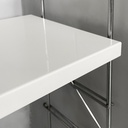 Libreria modulare da parete in acciaio e metallo bianco, 1980 ca.