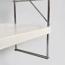 Libreria modulare da parete in acciaio e metallo bianco, 1980 ca.