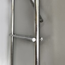 Libreria modulare da parete in acciaio e metallo bianco, 1980 ca.