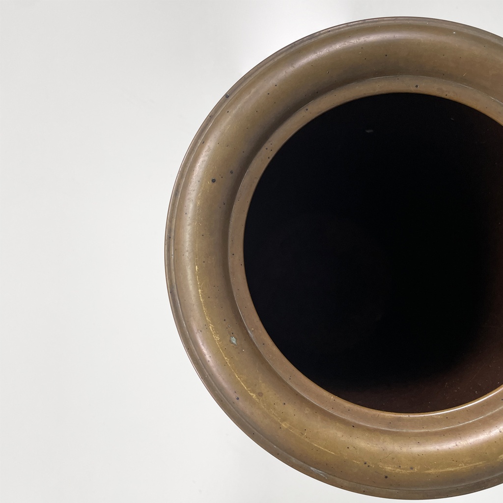 Portaombrelli in bronzo e metallo, 1950 ca.