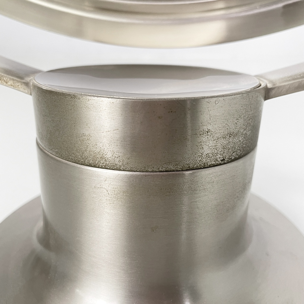 Specchio da tavolo orientabile in metallo, 1970 ca.