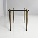 Tavolo da caffè in vetro e ottone, 1950 ca.