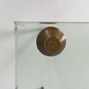 Tavolo da caffè in vetro e ottone, 1950 ca.