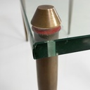 Tavolo da caffè in vetro e ottone, 1950 ca.