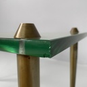 Tavolo da caffè in vetro e ottone, 1950 ca.