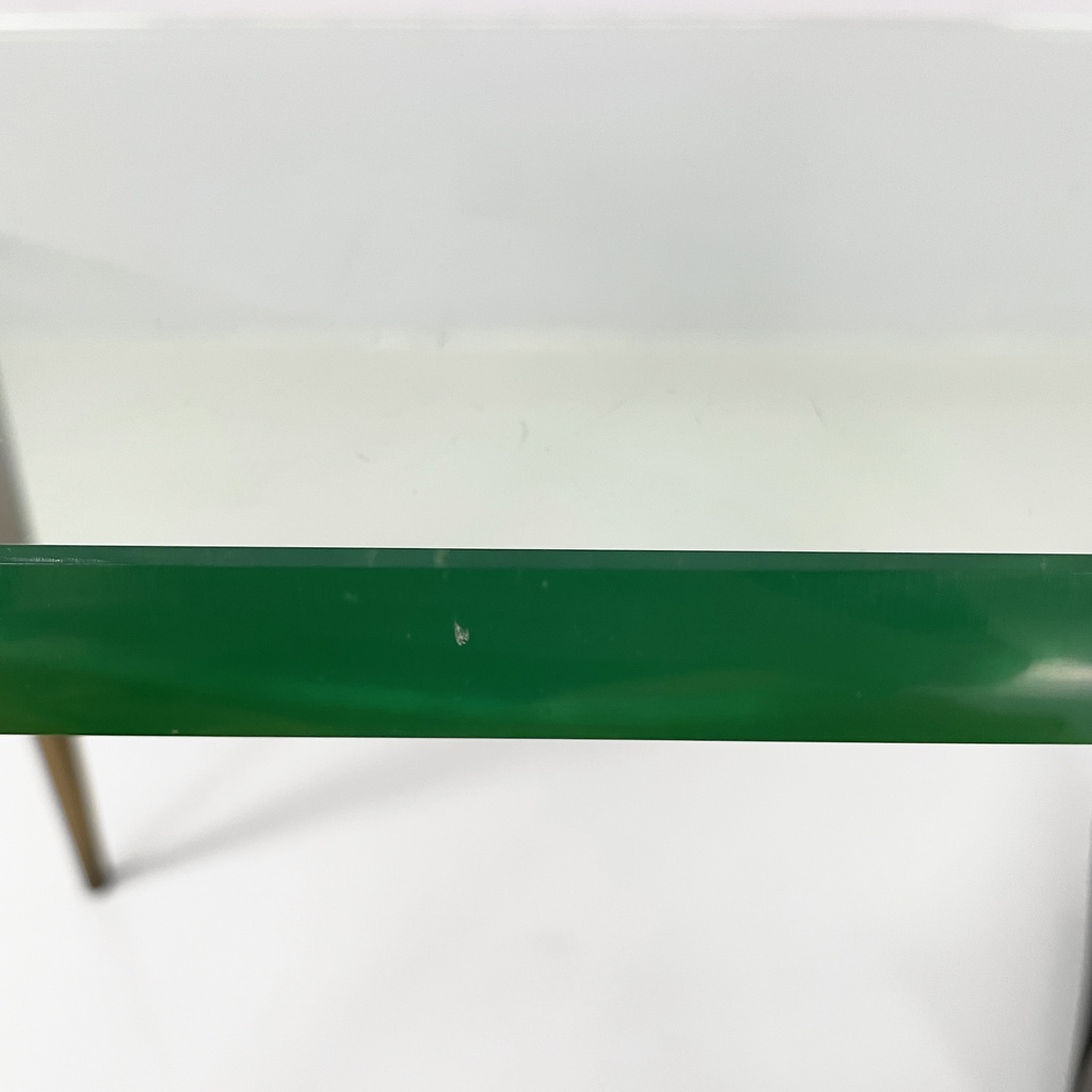 Tavolo da caffè in vetro e ottone, 1950 ca.