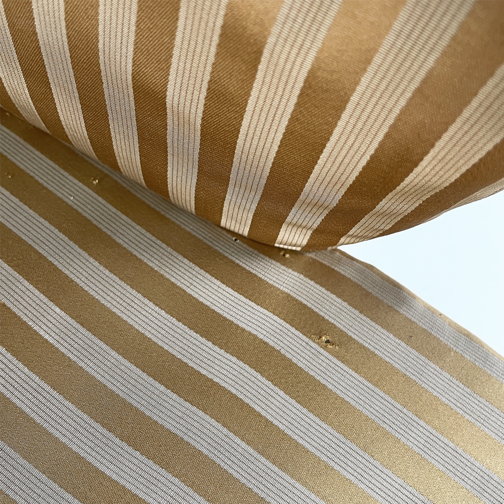 Poltrone in tessuto a righe e legno, 1950 ca.