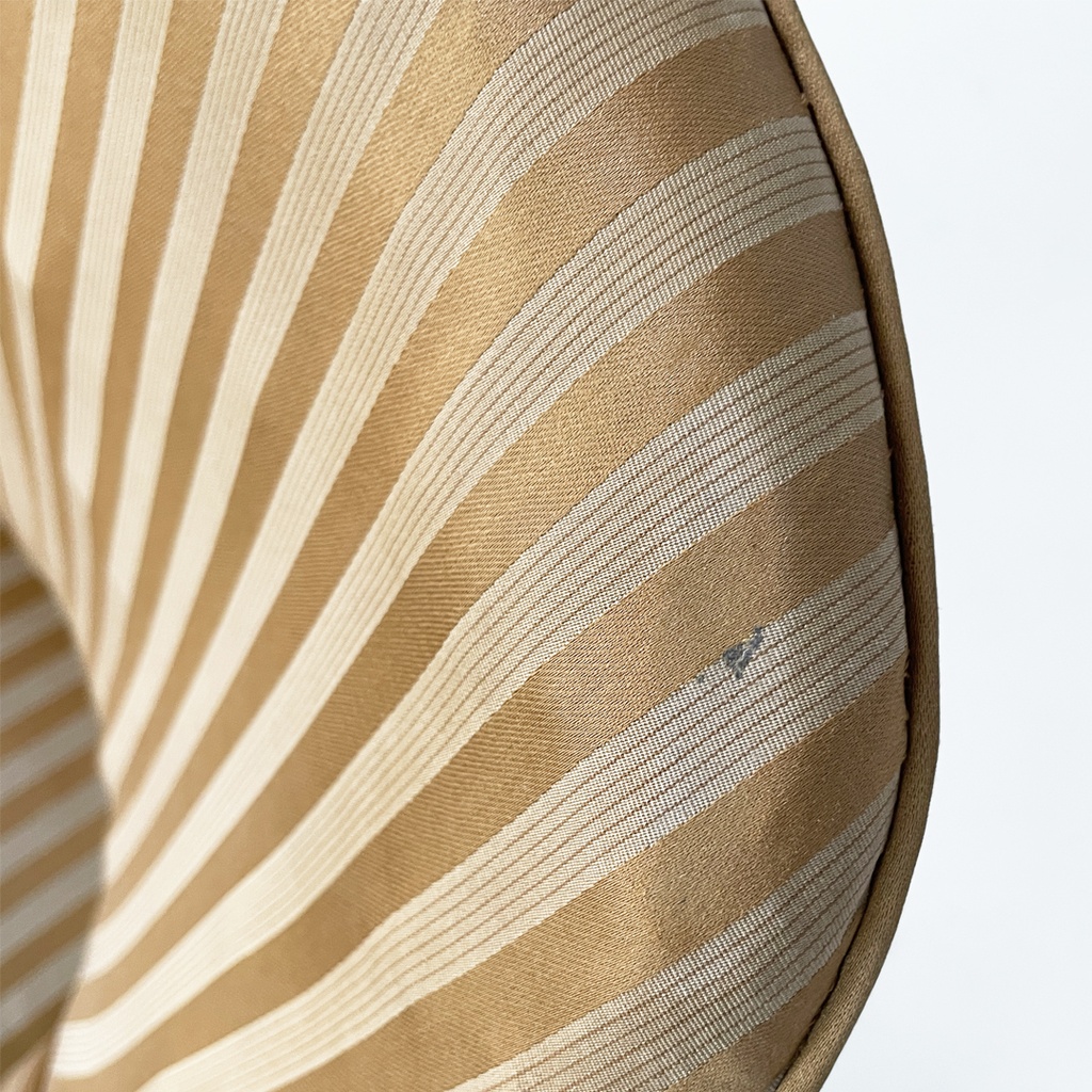 Poltrone in tessuto a righe e legno, 1950 ca.