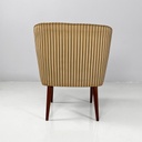 Poltrone in tessuto a righe e legno, 1950 ca.